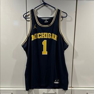Jordan Michigan Navy and Yellow Jersey
